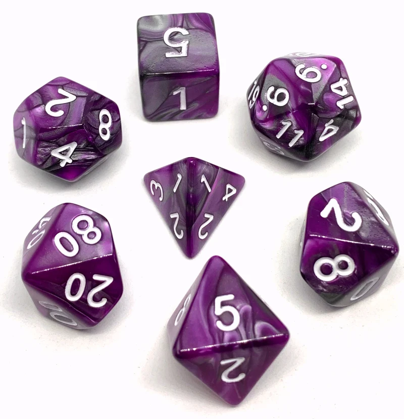 7-teiliges RPG Würfelset Mehrfarbig: Racing Purple