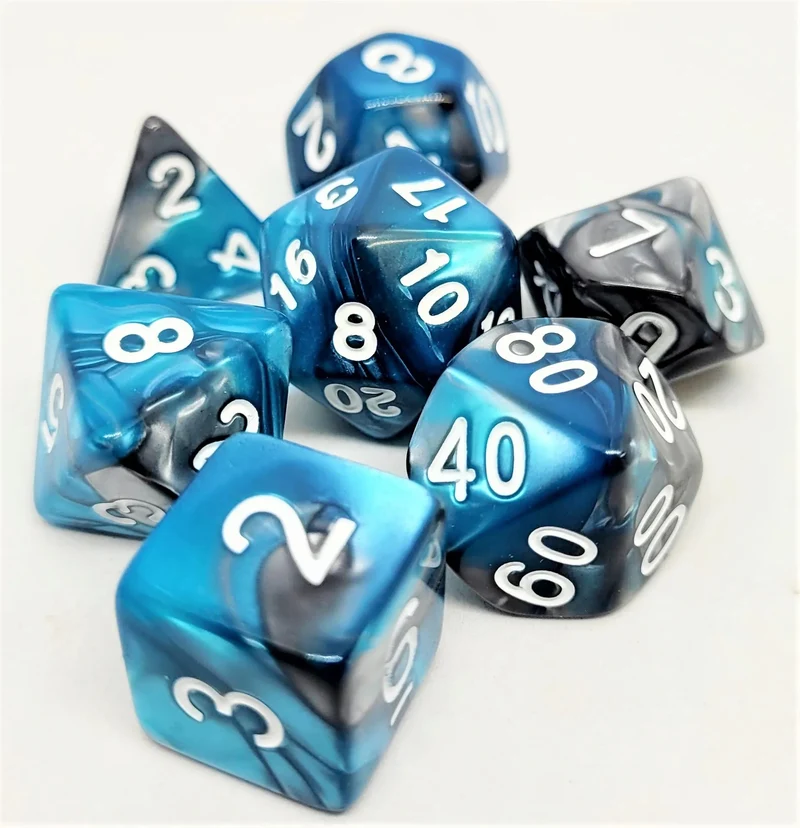 7-teiliges RPG Würfelset Mehrfarbig: Racing Petrol