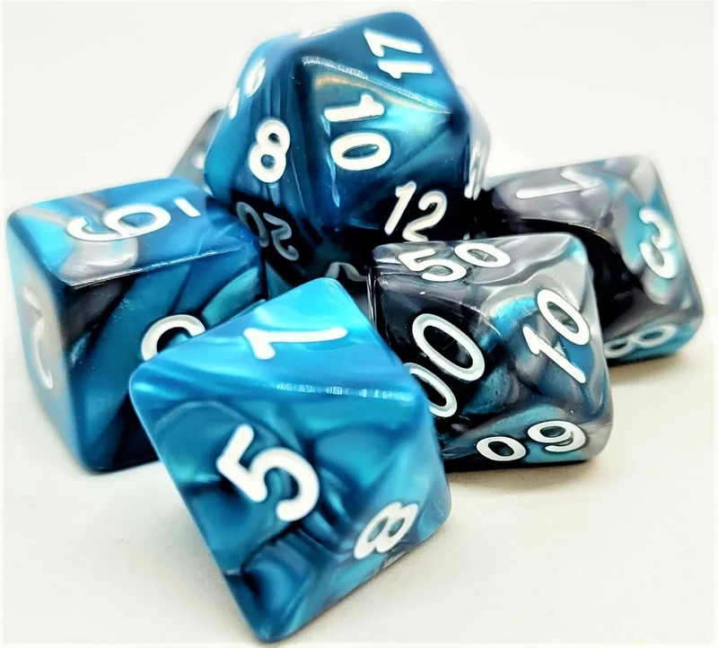 7-teiliges RPG Würfelset Mehrfarbig: Racing Petrol