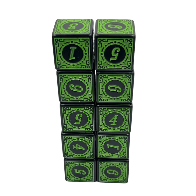 D6 Würfel Magic Flame: Green