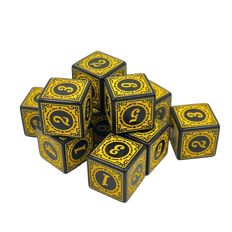 D6 Würfel Magic Flame: Yellow