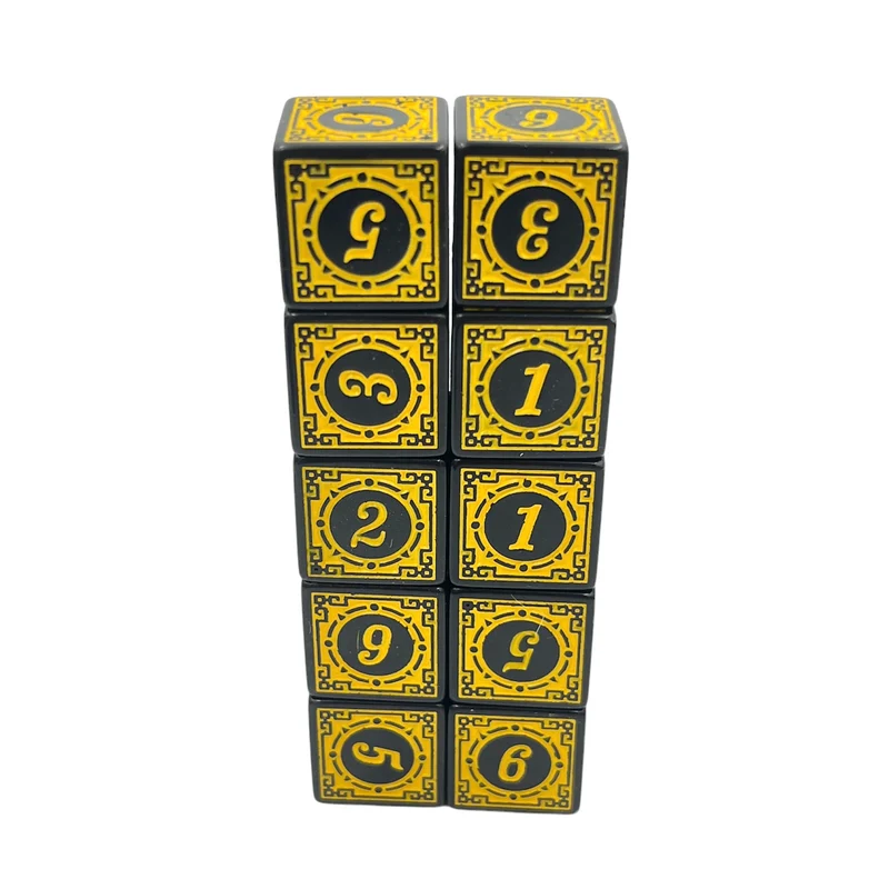 D6 Würfel Magic Flame: Yellow