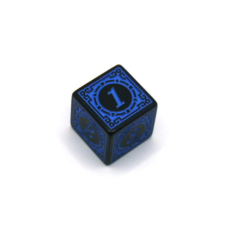D6 Würfel Magic Flame: Blue