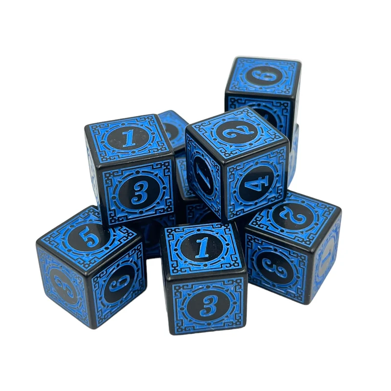 D6 Würfel Magic Flame: Blue
