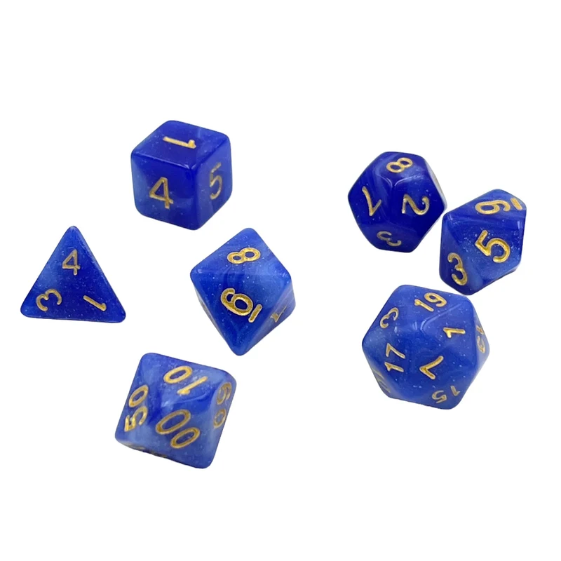 7-teiliges RPG Würfelset Galaxy: Blue Storm