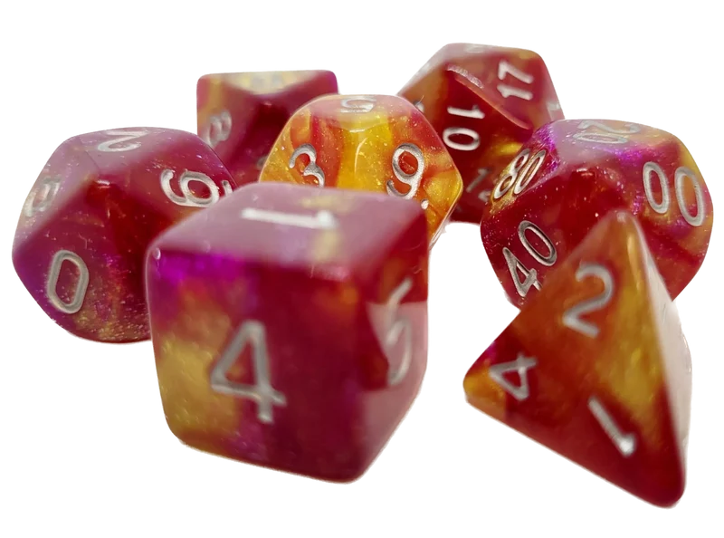 7-teiliges RPG Würfelset Galaxy: Volcano