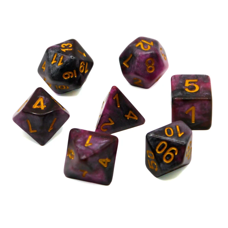 7-teiliges RPG Würfelset Galaxy: Purple