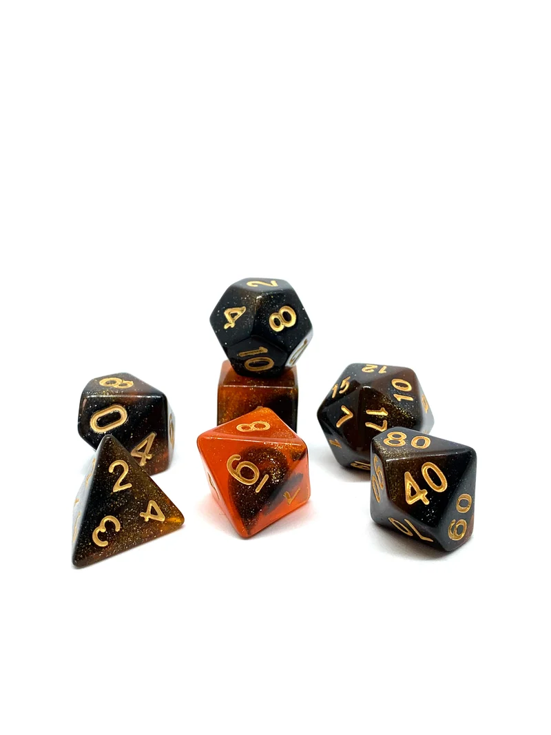 7-teiliges RPG Würfelset Galaxy: Amber