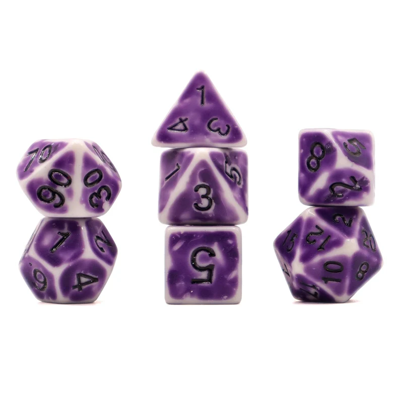7-teiliges RPG Würfelset Ancient: Flintstone Purple