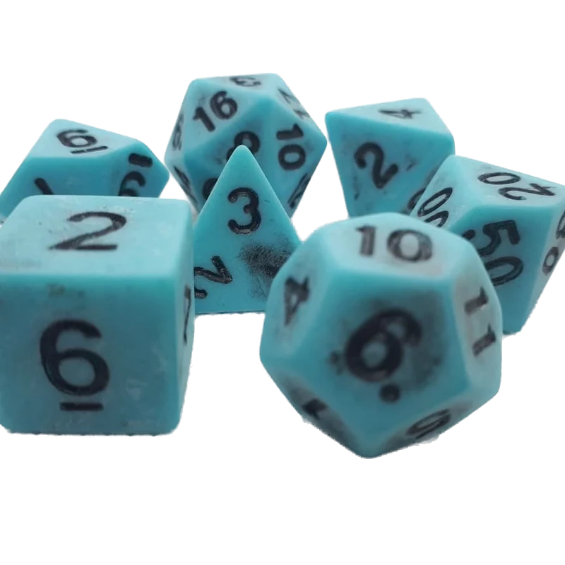 7-teiliges RPG Würfelset Ancient: Blue
