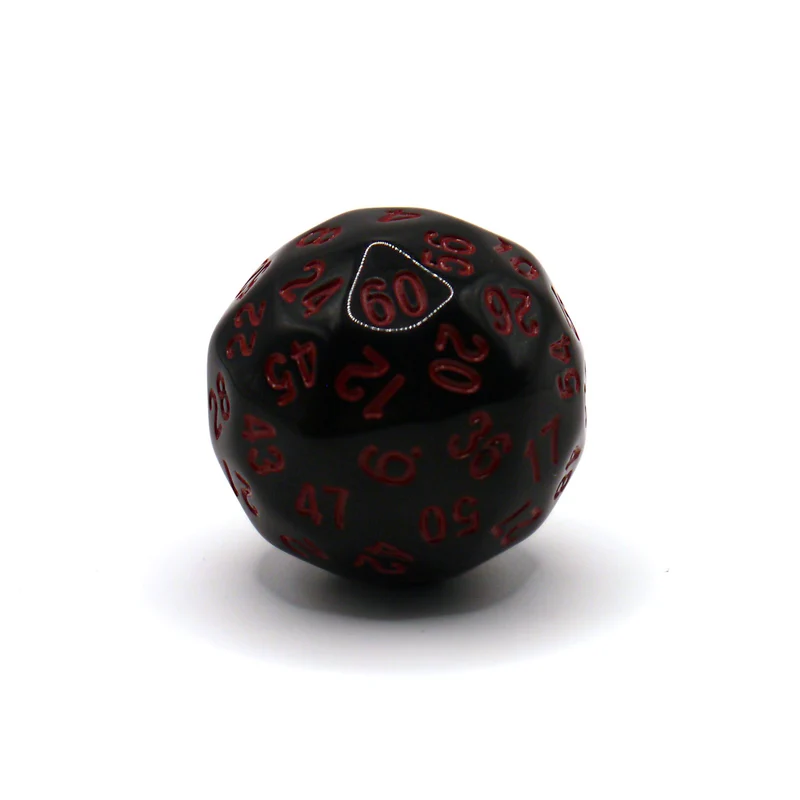 D60 Würfel Schwarz/Rot