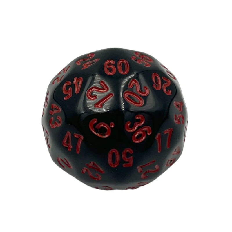 D60 Würfel Schwarz/Rot