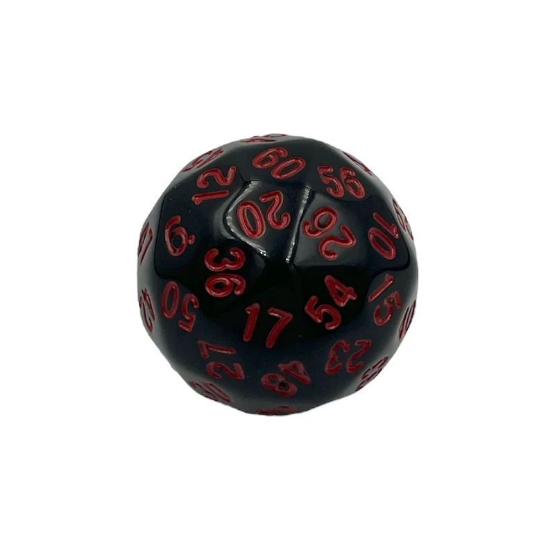 D60 Würfel Schwarz/Rot