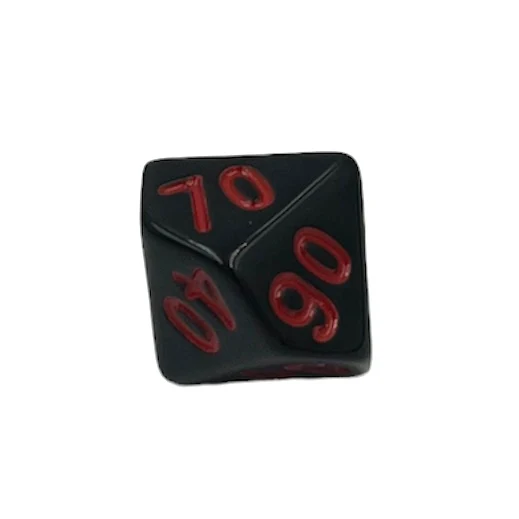D10 Würfel Schwarz/Rot