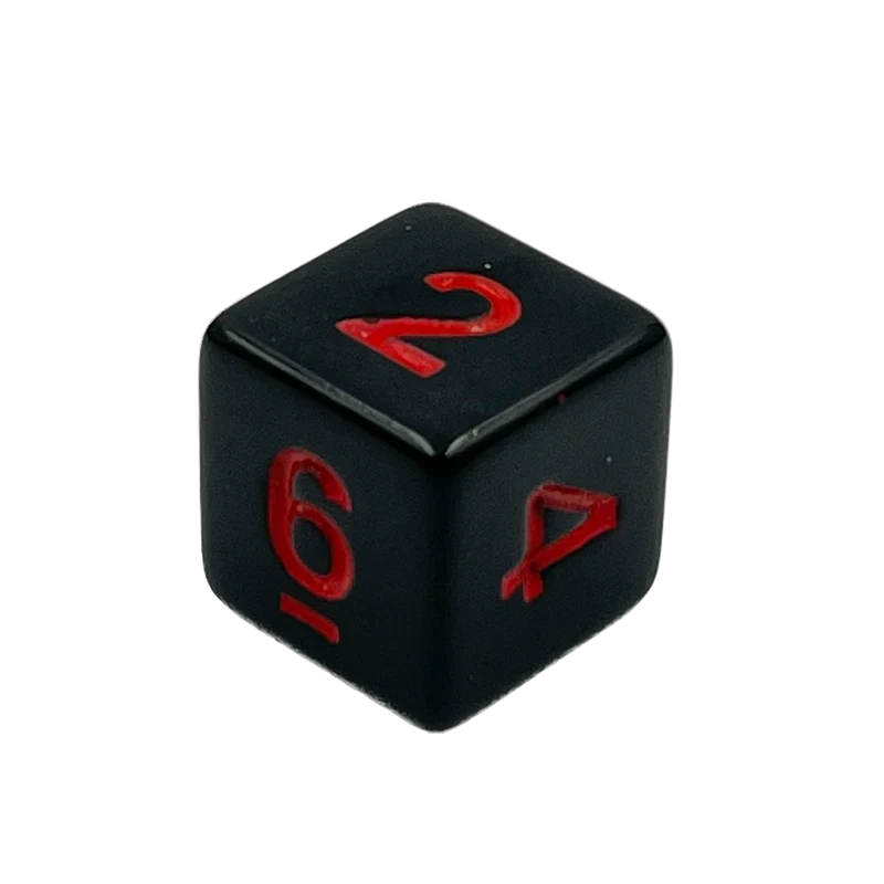 D6 Würfel Black/Red