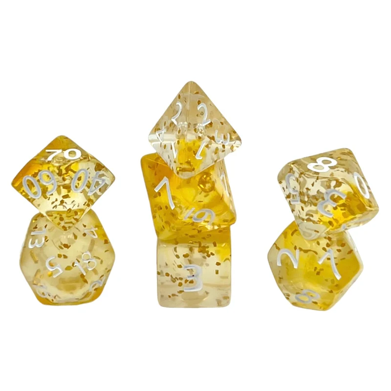 7-teiliges RPG Würfelset Confetti: Yellow Sulfer