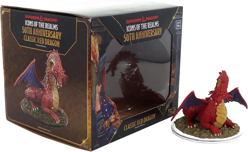 D&D Icons of the Realms: 50th Anniversary - Classic Red Dragon Miniature