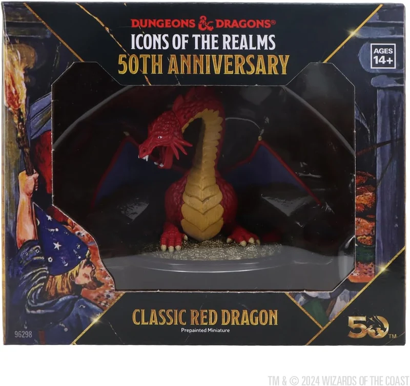 D&D Icons of the Realms: 50th Anniversary - Classic Red Dragon Miniature