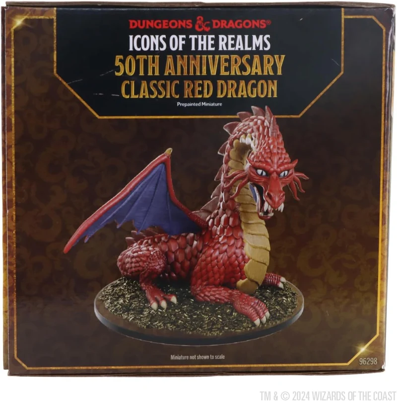 D&D Icons of the Realms: 50th Anniversary - Classic Red Dragon Miniature