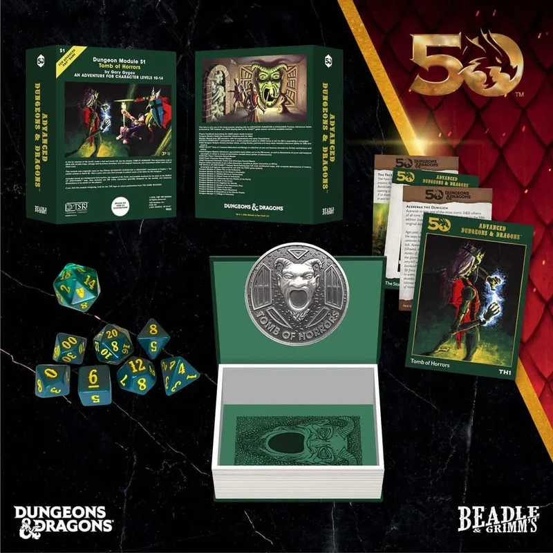 D&D – Classic Module Würfelset: Tomb of Horrors (50th Anniversary)