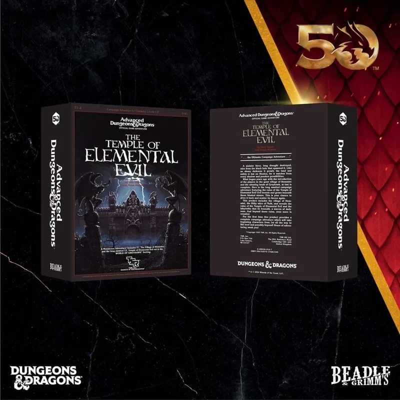 D&D – Classic Module Würfelset: The Temple of Elemental Evil (50th Anniversary)