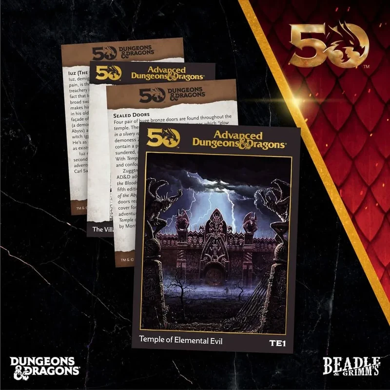 D&D – Classic Module Würfelset: The Temple of Elemental Evil (50th Anniversary)
