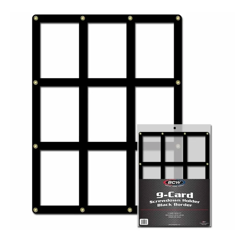 BCW 9 Card Screwdown Holder - Black Border