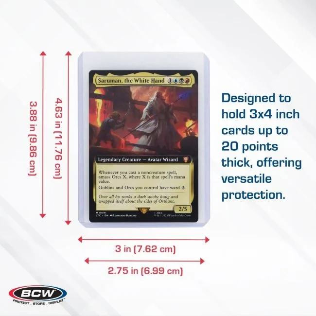 BCW Premium 3x4 Topload Card Holder