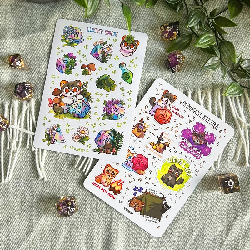 Stickerbogen by Moonkip.Crafts