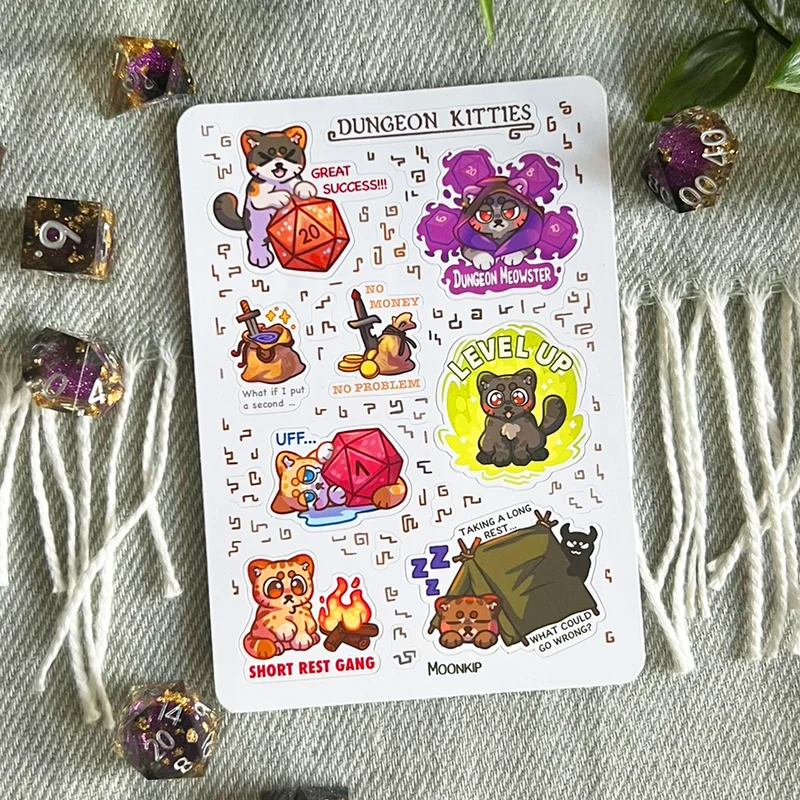 Stickerbogen by Moonkip.Crafts
