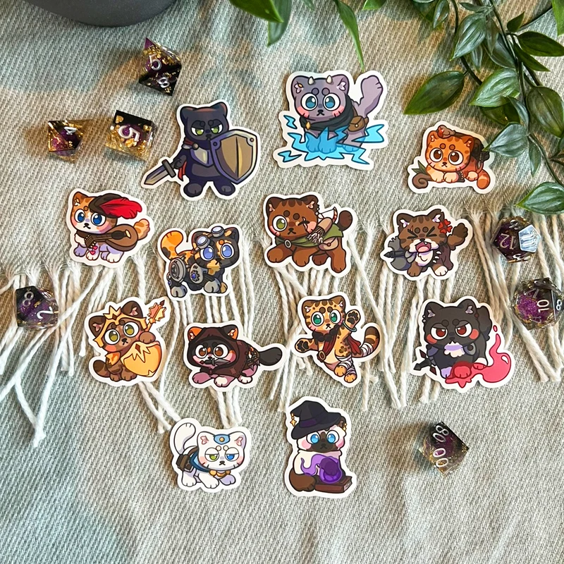 Fantasy Cats Sticker Set by Moonkip.Crafts