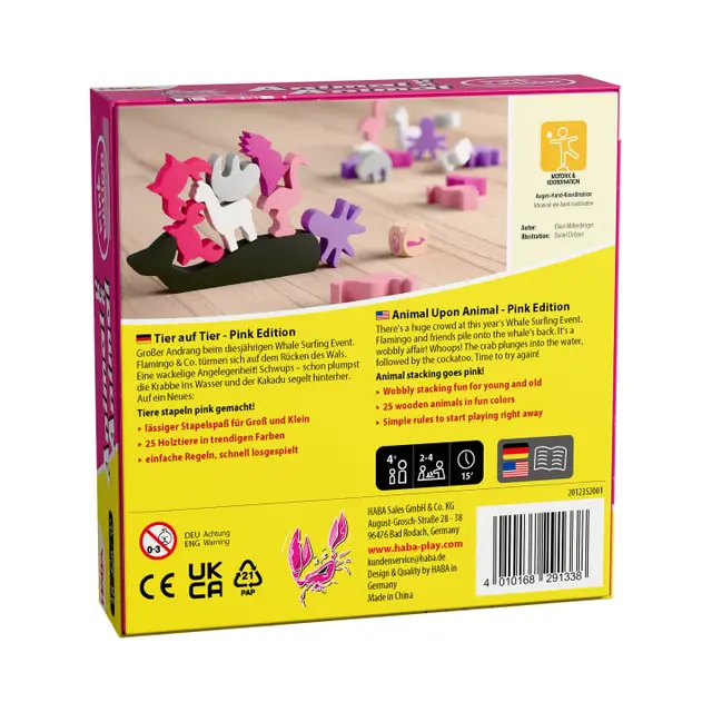 Tier auf Tier Pink Edition - Das Stapelspiel in neuem Look