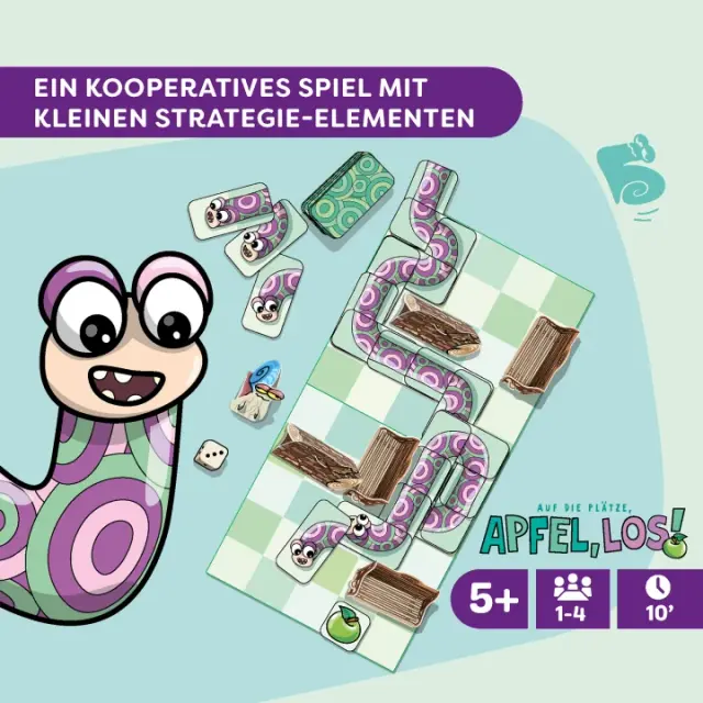 Auf die Äpfel, fertig, los! - Lustiges Kartenlegespiel für Vorschulkinder