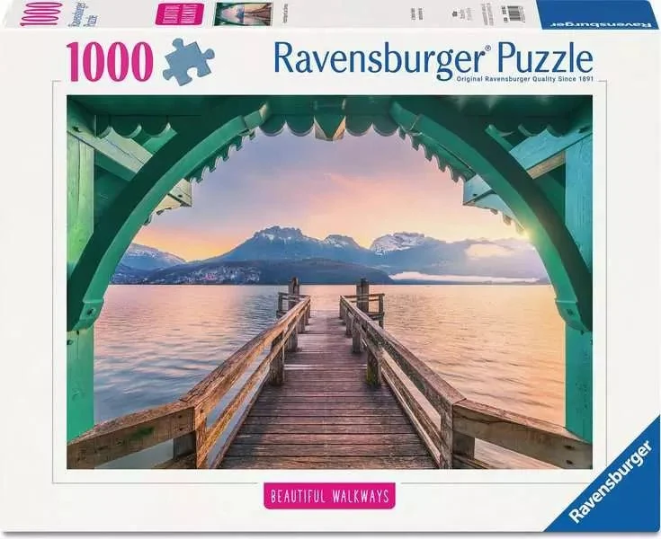 Ravensburger Erwachsenenpuzzle - Romantischer Steg am Lac d’Annecy 1000 Teile