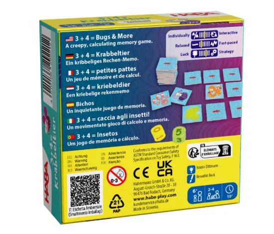 HABA 3 + 4 = Krabbeltier Rechenspiel