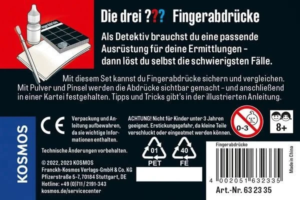 KOSMOS - Die Drei ???: Fingerabdrücke Detektiv-Set