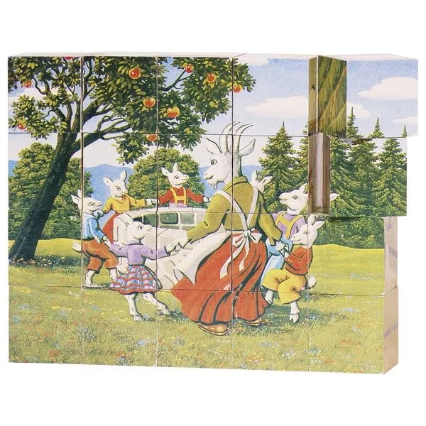 Märchen Würfelpuzzle aus Holz