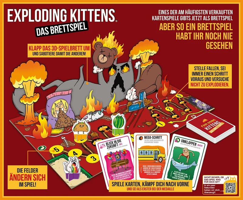 Exploding Kittens Brettspiel ab 7 Jahren