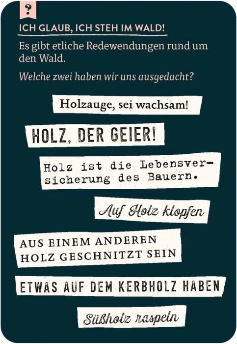 Das große Quiz der Redewendungen & Sprichwörter