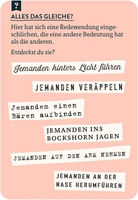 Das große Quiz der Redewendungen & Sprichwörter
