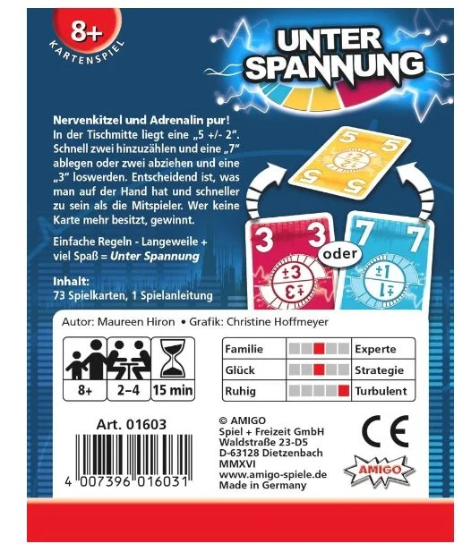 Unter Spannung Kartenspiel – Schnelles Reaktionsspiel