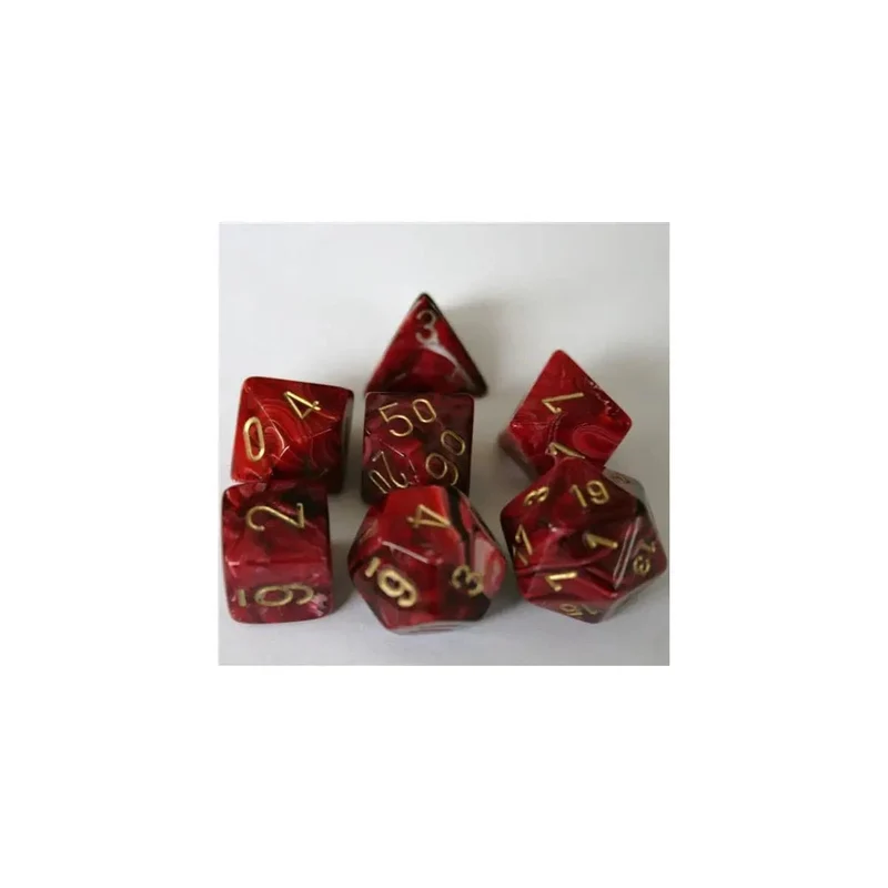 Chessex Vortex Burgundy/Gold Set