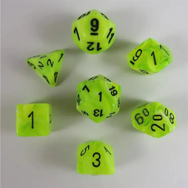 Chessex Vortex Bright Green Mini-Würfelset