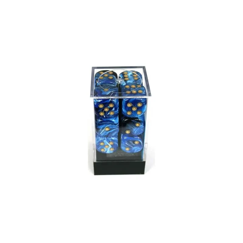 Chessex Vortex Blue/Gold W6 16mm Set