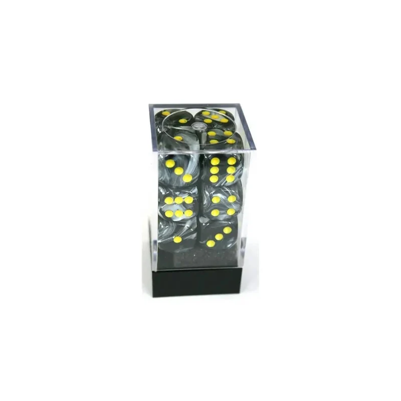 Chessex Vortex Black/Yellow W6 16mm Set