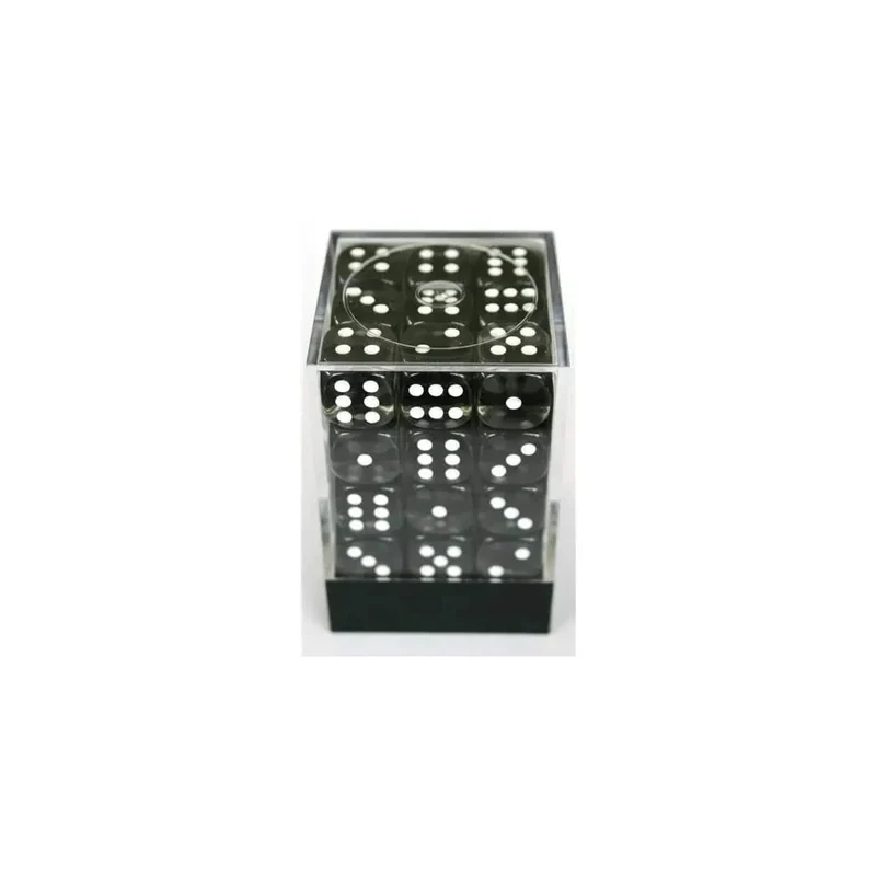 Chessex Translucent Smoke/White W6 12mm Set