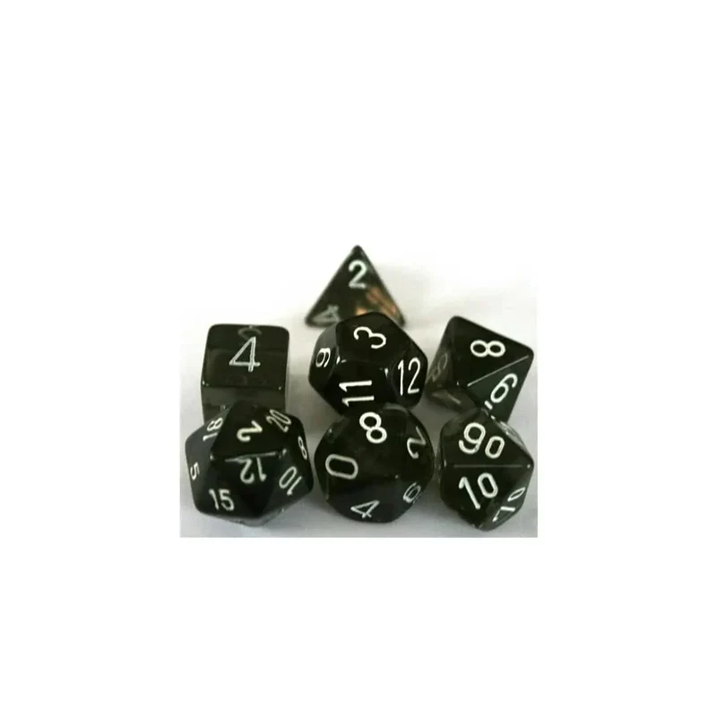 Chessex Translucent Smoke/White 7er Set