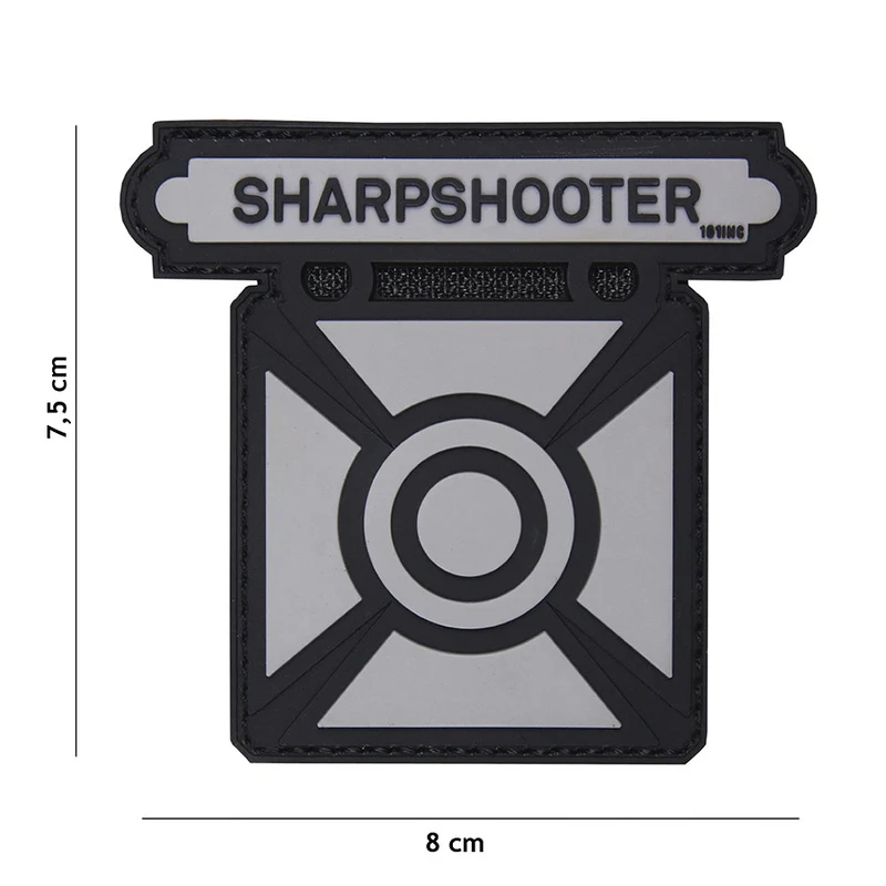 Patch 3D PVC Sharpshooter grau