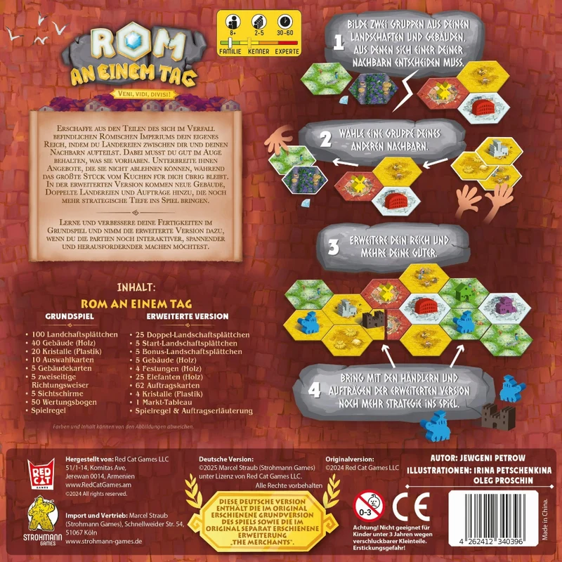 Rom an einem Tag - Das I-cut-you-choose-Plättchenlegespiel