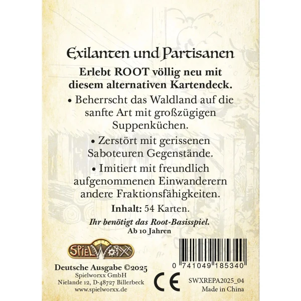 Root Exilanten und Partisanen - Alternatives Kartenset für das wunderbare Kennerspiel